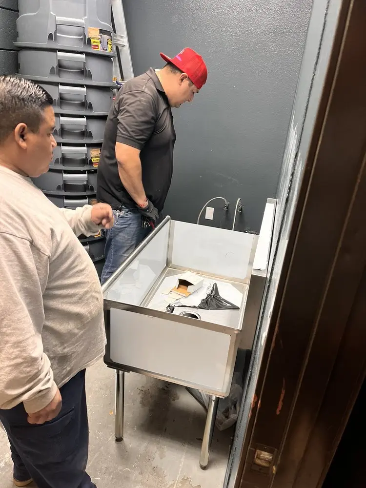 Commercial plumbing and sink installation in Lehman